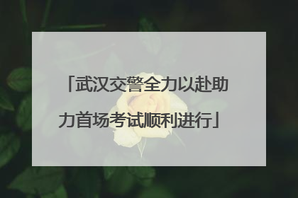武汉交警全力以赴助力首场考试顺利进行