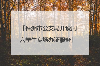 株洲市公安局开设周六学生专场办证服务