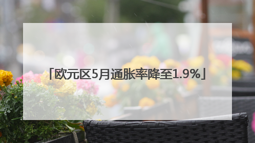 欧元区5月通胀率降至1.9%