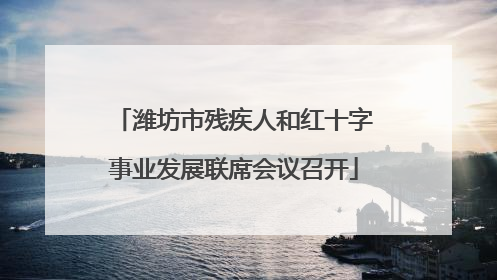 潍坊市残疾人和红十字事业发展联席会议召开