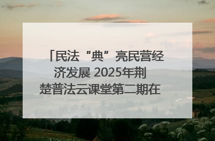 民法“典”亮民营经济发展 2025年荆楚普法云课堂第二期在武汉客厅开讲