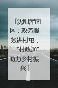 沈阳浑南区：政务服务进村屯，“村政通”助力乡村振兴