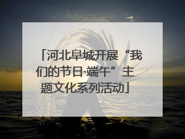河北阜城开展“我们的节日·端午”主题文化系列活动