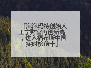 泡泡玛特创始人王宁财富再创新高，进入福布斯中国实时榜前十