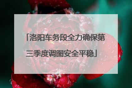 洛阳车务段全力确保第三季度调图安全平稳
