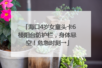 海口4岁女童头卡6楼阳台防护栏，身体悬空！危急时刻→