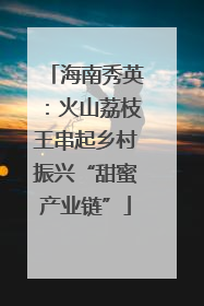 海南秀英：火山荔枝王串起乡村振兴“甜蜜产业链”