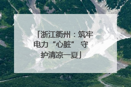 浙江衢州：筑牢电力“心脏” 守护清凉一夏