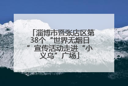 淄博市暨张店区第38个“世界无烟日”宣传活动走进“小义乌”广场