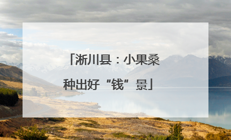 淅川县：小果桑种出好“钱”景