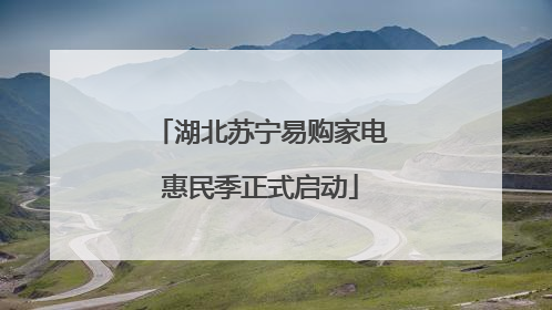 湖北苏宁易购家电惠民季正式启动