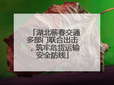 湖北蕲春交通多部门联合出击，筑牢危货运输安全防线