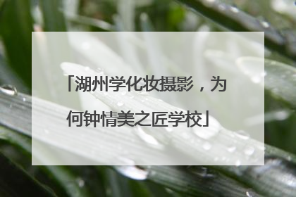 湖州学化妆摄影，为何钟情美之匠学校