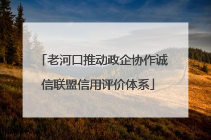 老河口推动政企协作诚信联盟信用评价体系