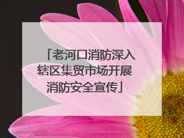 老河口消防深入辖区集贸市场开展消防安全宣传