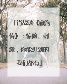 肖战谈《藏海传》：惊险、刺激，你能想到的我们都有