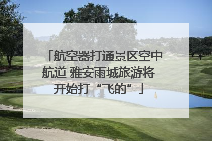 航空器打通景区空中航道 雅安雨城旅游将开始打“飞的”