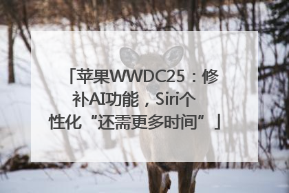 苹果WWDC25：修补AI功能，Siri个性化“还需更多时间”
