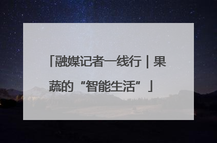融媒记者一线行｜果蔬的“智能生活”