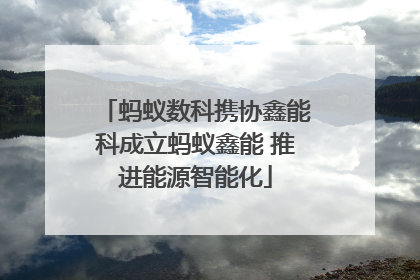 蚂蚁数科携协鑫能科成立蚂蚁鑫能 推进能源智能化