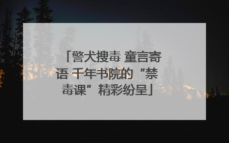 警犬搜毒 童言寄语 千年书院的“禁毒课”精彩纷呈