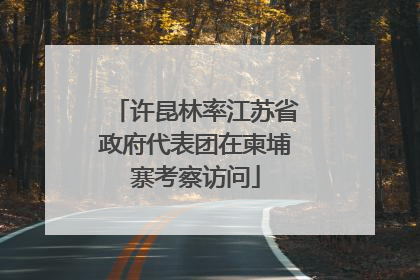 许昆林率江苏省政府代表团在柬埔寨考察访问
