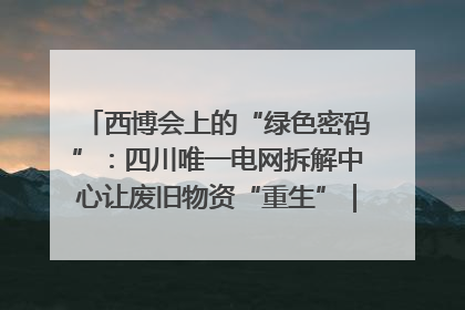西博会上的“绿色密码”：四川唯一电网拆解中心让废旧物资“重生”｜西博寻“新”记