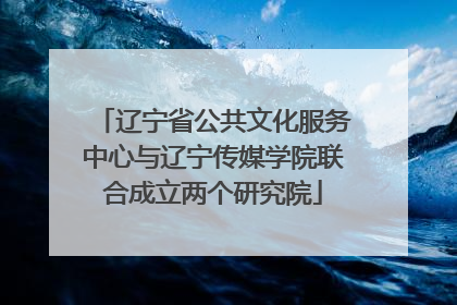 辽宁省公共文化服务中心与辽宁传媒学院联合成立两个研究院