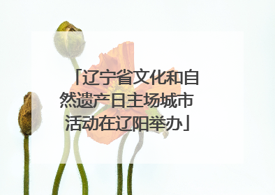 辽宁省文化和自然遗产日主场城市活动在辽阳举办