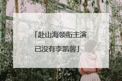 赴山海领衔主演已没有李凯馨