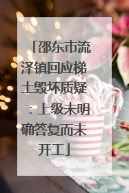 邵东市流泽镇回应梯土毁坏质疑：上级未明确答复而未开工