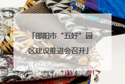 邵阳市“五好”园区建设推进会召开