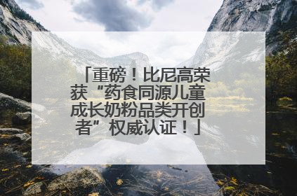 重磅！比尼高荣获“药食同源儿童成长奶粉品类开创者”权威认证！