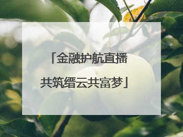 金融护航直播 共筑缙云共富梦