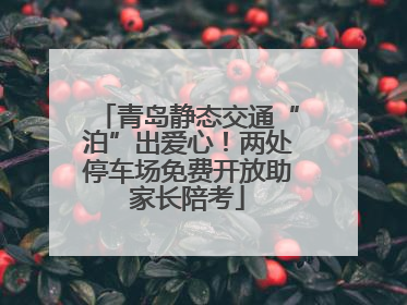 青岛静态交通“泊”出爱心！两处停车场免费开放助家长陪考