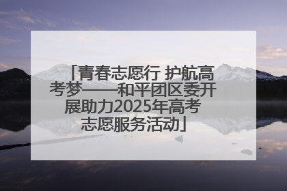 青春志愿行 护航高考梦——和平团区委开展助力2025年高考志愿服务活动