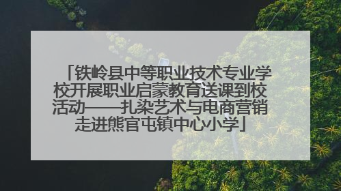 铁岭县中等职业技术专业学校开展职业启蒙教育送课到校活动——扎染艺术与电商营销走进熊官屯镇中心小学