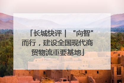 长城快评｜“向智”而行，建设全国现代商贸物流重要基地