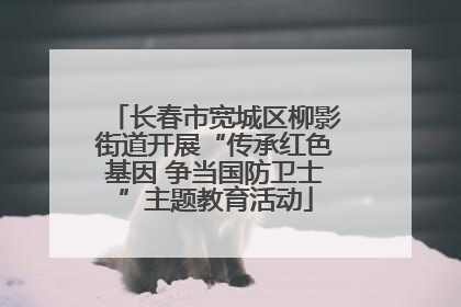 长春市宽城区柳影街道开展“传承红色基因 争当国防卫士”主题教育活动
