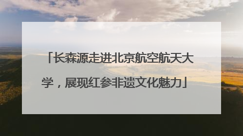 长森源走进北京航空航天大学，展现红参非遗文化魅力