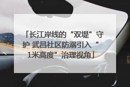 长江岸线的“双堤”守护 武昌社区防溺引入“1米高度”治理视角