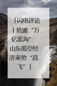 闪电评论丨抢滩“万亿蓝海” 山东低空经济乘势“高飞”