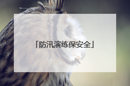 防汛演练保安全