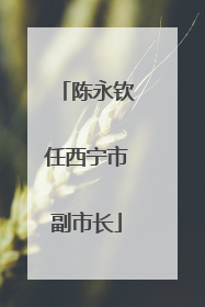 陈永钦任西宁市副市长