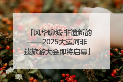 风华聊城·非遗新韵——2025大运河非遗旅游大会即将启幕