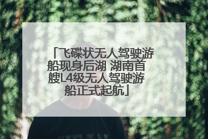 飞碟状无人驾驶游船现身后湖 湖南首艘L4级无人驾驶游船正式起航