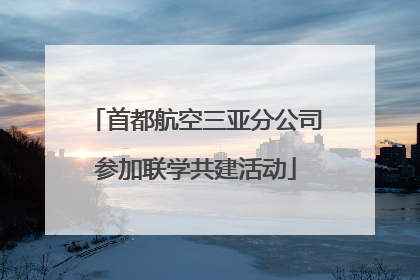首都航空三亚分公司参加联学共建活动