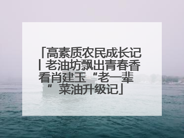 高素质农民成长记丨老油坊飘出青春香 看肖建玉“老一辈”菜油升级记