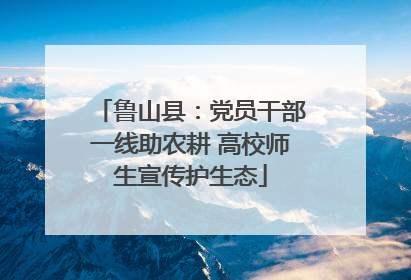 鲁山县：党员干部一线助农耕 高校师生宣传护生态