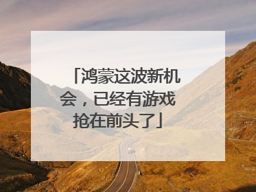鸿蒙这波新机会，已经有游戏抢在前头了